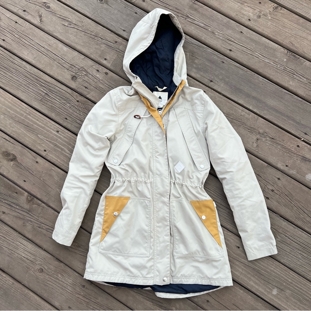 Burton | Dryride Cream Hooded Jacket with Tan Details